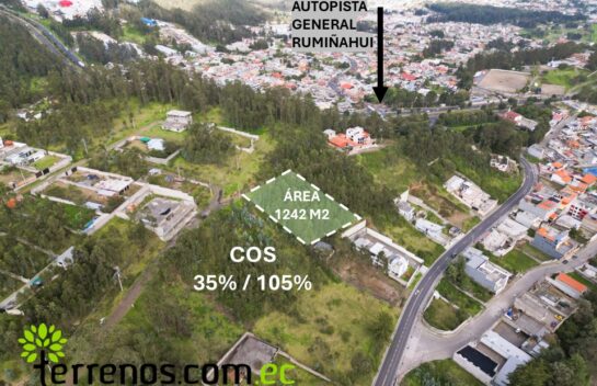 Terreno de Venta en Conocoto, 1242 m2, sector Puente 3