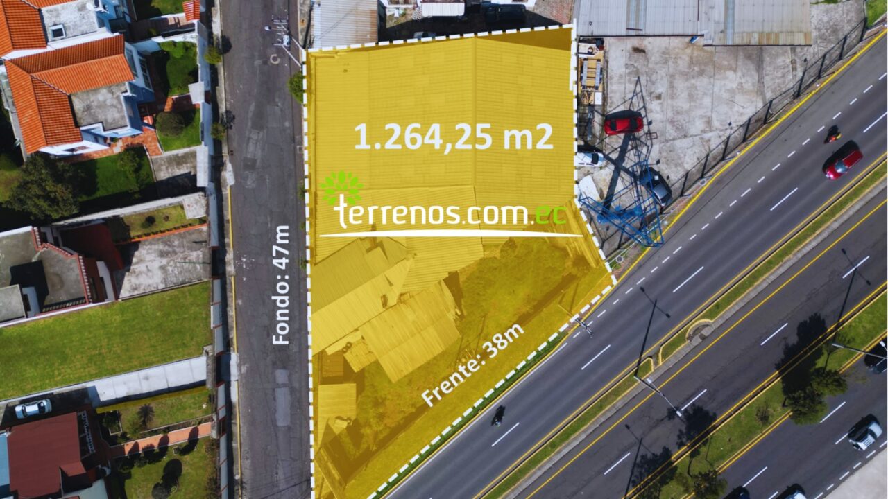 Terreno de venta de 1.264m2, Autopista General Rumiñahui, puente 8, Conocoto