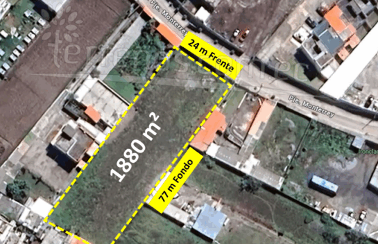 Terreno de venta en Llano Grande 1880 m²
