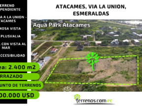 Terreno Meseta en Atacames de 2.400 m2
