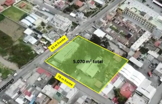 Terreno esquinero de venta en Llano Grande 5.070m² cerca a las 4 esquinas