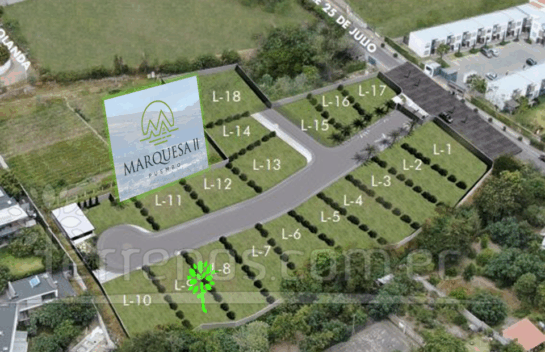 Terrenos de venta en Puembo de 518 m² en urbanización Privada