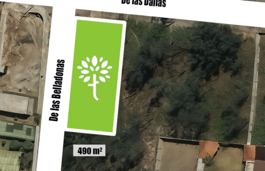 Terreno en la urbanización La Marca 490 m2, vía Calacalí. Vivienda unifamiliar.