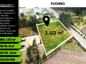 Terreno independiente de venta en Puembo de 2.322m²