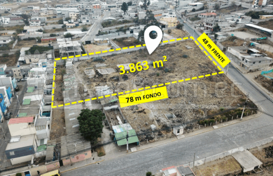 Terreno de venta en Calderón 3.863m² sector Zabala de oportunidad