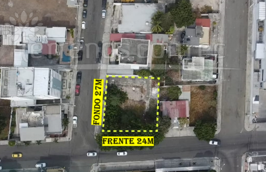 Terreno de venta en Manta 633 m2 Barrio Perpetuo Socorro