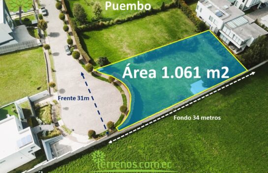 Terreno de venta 1.061 m2 en Puembo para varias unidades de vivienda.
