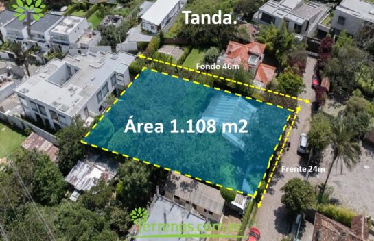 Venta de terreno en Tanda 1.108m2, multifamiliar.