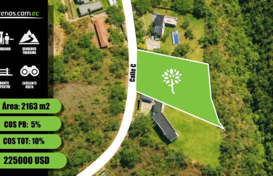 Terreno de venta en Tumbaco 2163 m2 urbanización El Edén, Collaqui