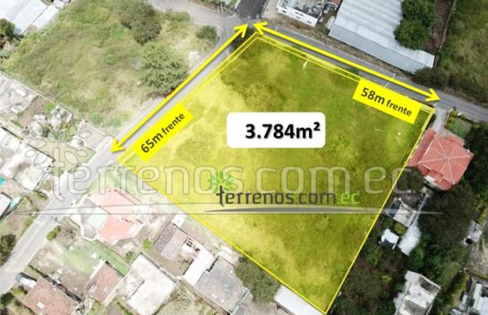 Terreno independiente de Venta 3.784 m² en Nayón