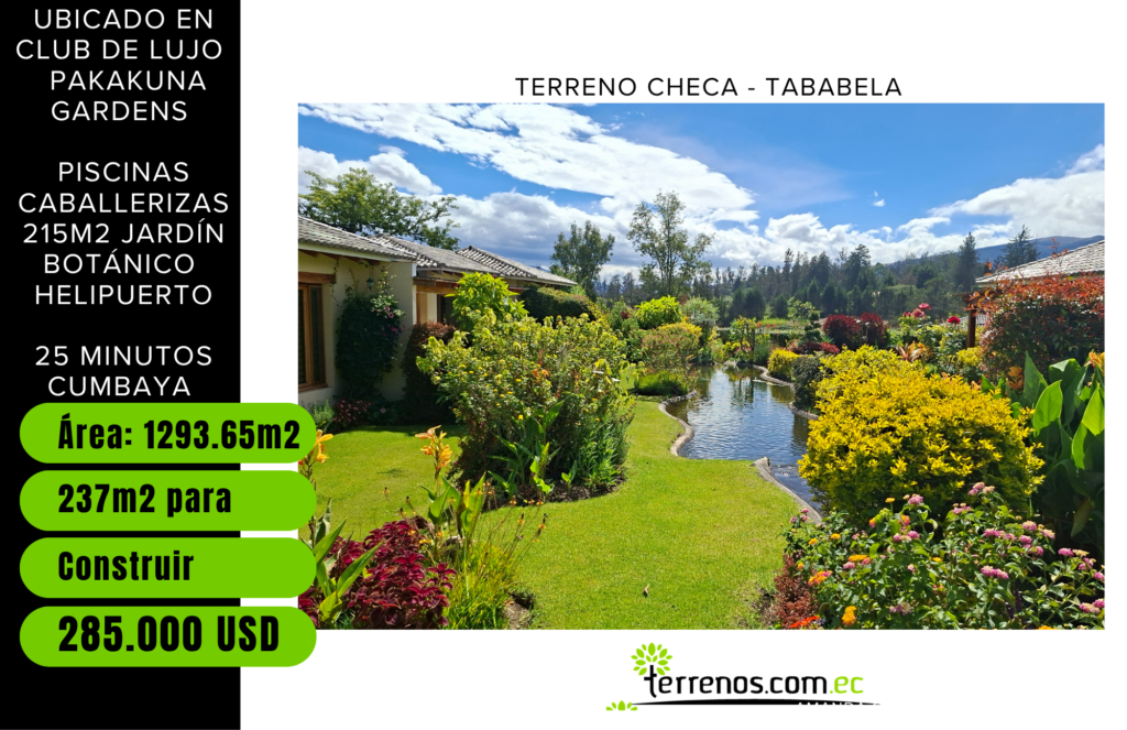 Terreno en venta en Checa, Quito, Pichincha