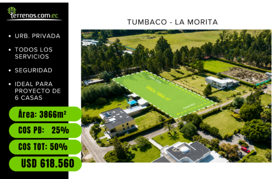 Terreno en venta en Tumbaco 3866m², sector la Morita