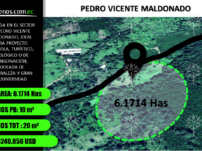 Terreno de venta en Pedro Vicente Maldonado 6.17 Has