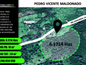 Terreno de venta en Pedro Vicente Maldonado 6.17 Has