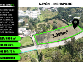 Terreno de venta en Nayón 3.999 m² Independiente