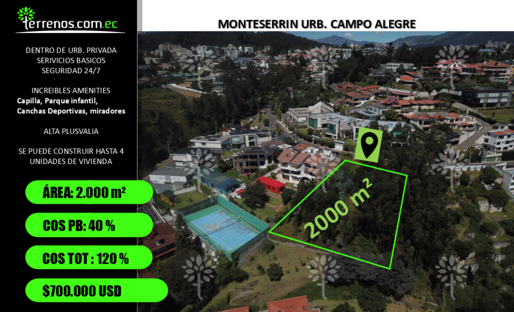 Terreno en venta en Monteserrin, Quito, Pichincha