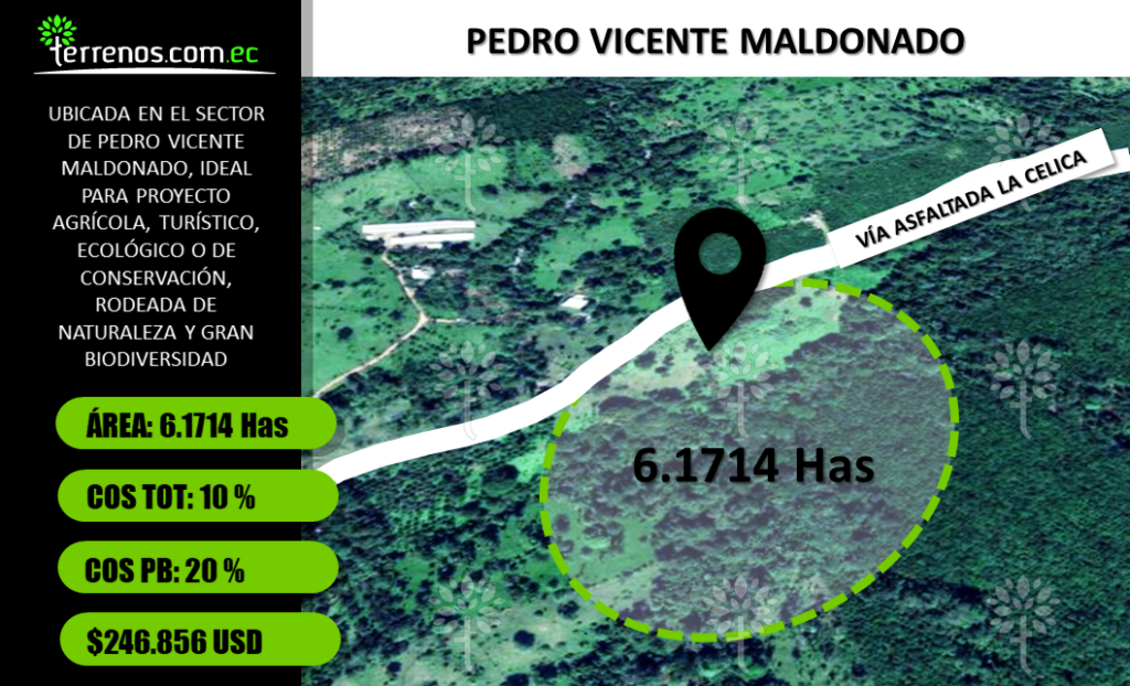 Terreno en venta en Pedro Vicente Maldonado, Pichincha