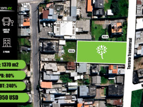 Terreno de venta en Cochapamba 1370 m2, cerca del Centro Comercial El Bosque.