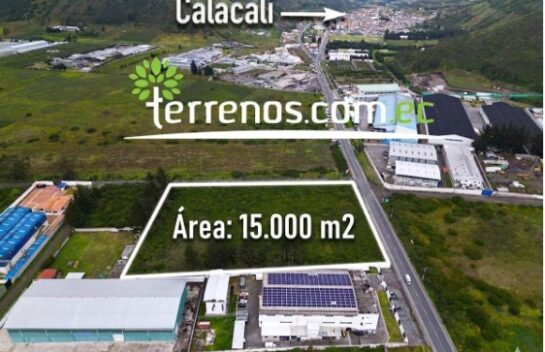 Terreno industrial de venta 15.000 m2 en Calacalí, en la via principal