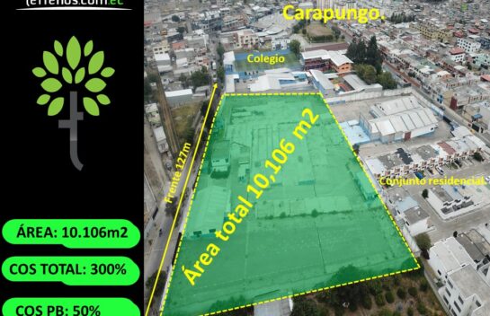 Terreno de venta en Carapungo de 5.133 m2, para proyectos inmobiliarios, Portal Shopping.
