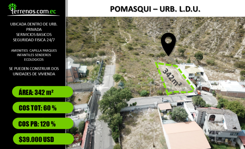 Vista adicional de terreno en venta en Pomasqui, Quito, Pichincha