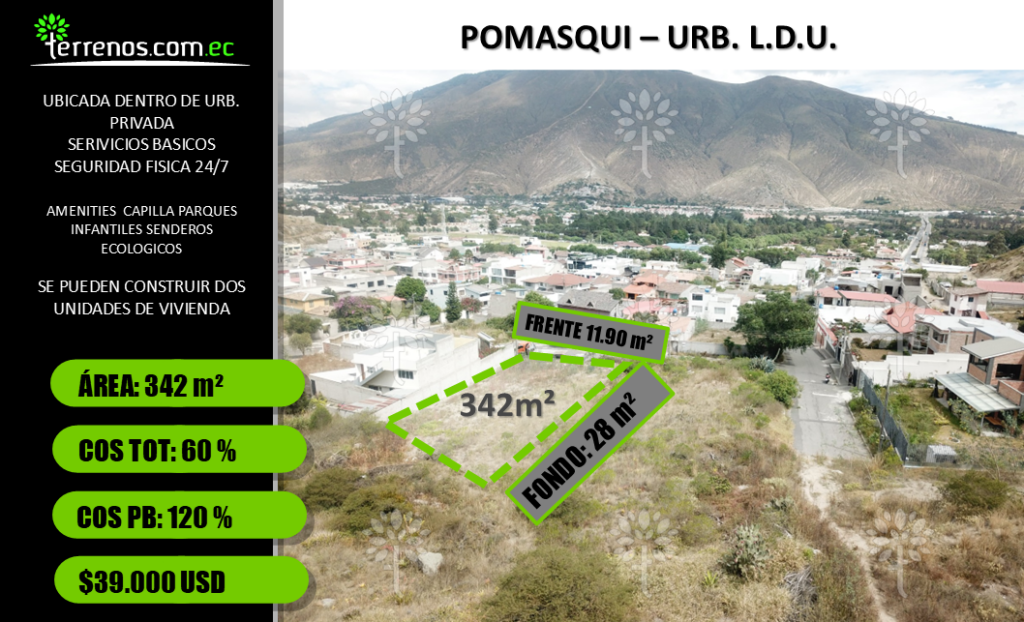 Vista adicional de terreno en venta en Pomasqui, Quito, Pichincha