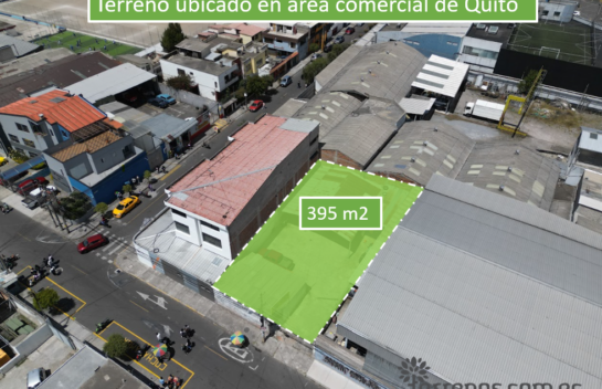 Terreno de venta sector La Prensa, 395m2 Quito