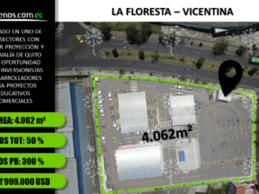 Terreno rentero esquinero de venta en la Floresta 4062m²