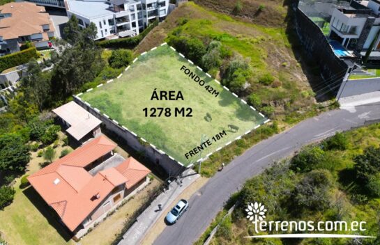 Terreno de Venta,1278 M2, Sector San Patricio Cumbayá