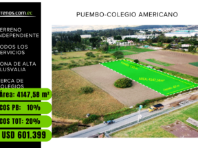 Terreno en venta Puembo, 4147 m², sector colegio Americano