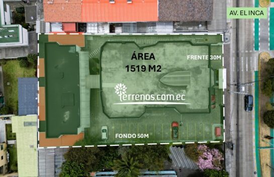 Terreno de Venta, 1519M2 Sector El Inca, Uso Suelo Múltiple