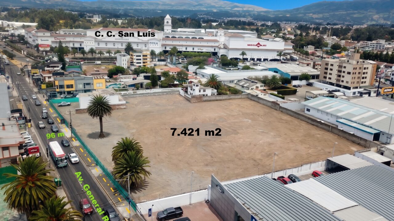Vendo Terreno Comercial 7.421 m2 en San Rafael sector C. C. San Luis