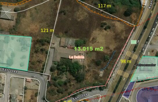 Terreno en venta de 13.015 m² sobre Av. Manuel Córdova Galarza – Pomasqui