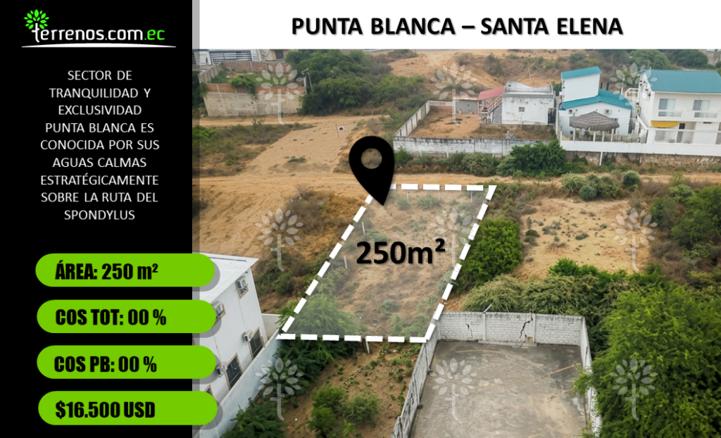 Terreno en venta en Punta Blanca, Santa Elena