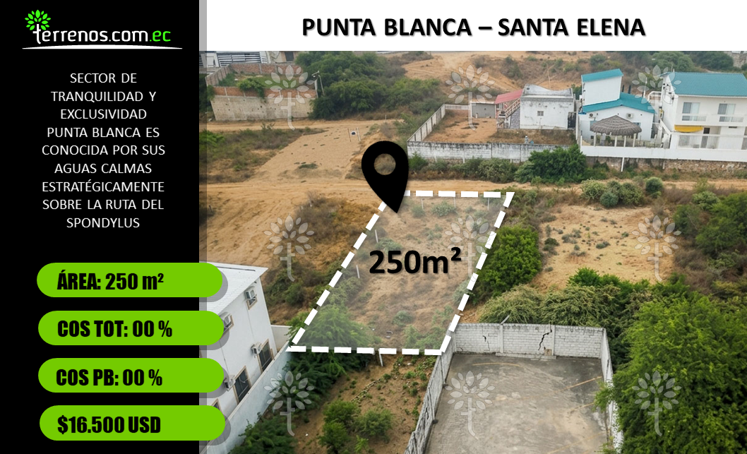 Terreno en venta en Punta Blanca, Santa Elena
