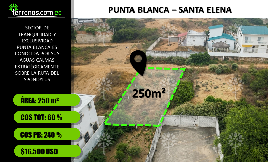 Terreno en venta en Punta Blanca, Santa Elena