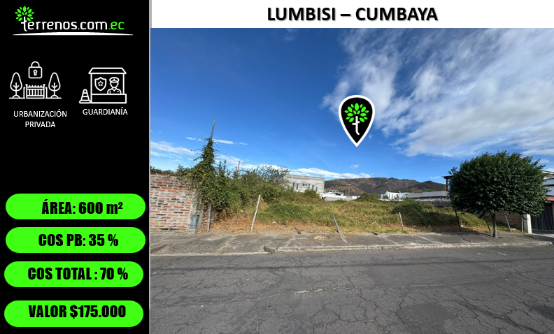 Terreno en venta en Cumbayá, Quito, Pichincha
